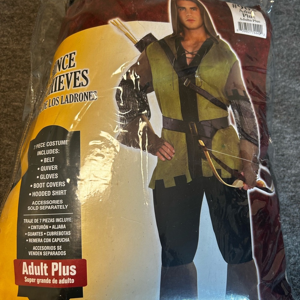 Robin Hood Mens Costume - Green and Black
